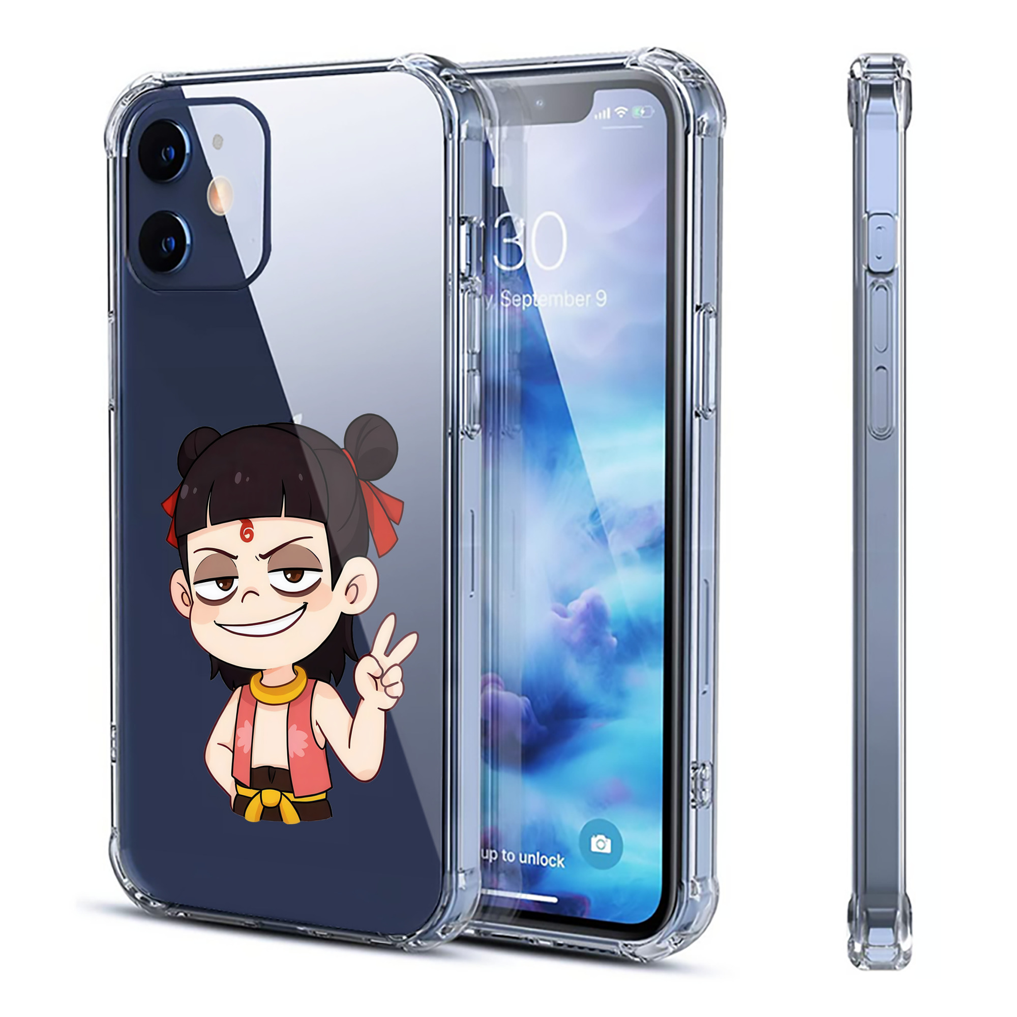 （画像用） Ne Zha 2 ナタ 魔童の大暴れ 【iPhone 12シリーズ対応】透明スマホケース（クリアソフトケース）